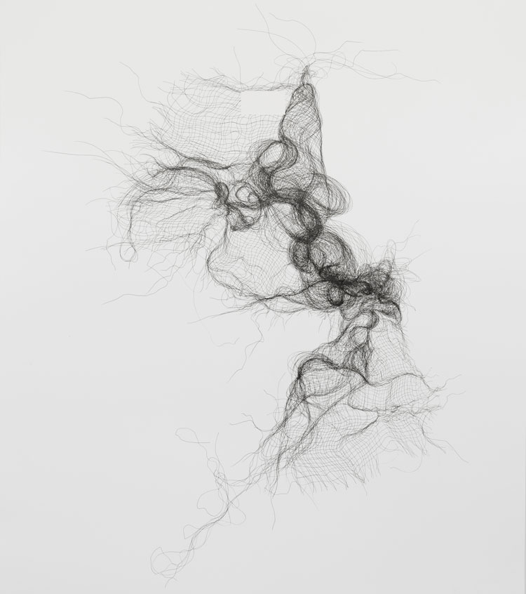 Susie MacMurray. Gauze Bandage Drawing II, 2019. Ink on paper, 152 x 121 cm. Photo: Ben Blackall and Steve Russell Studios.