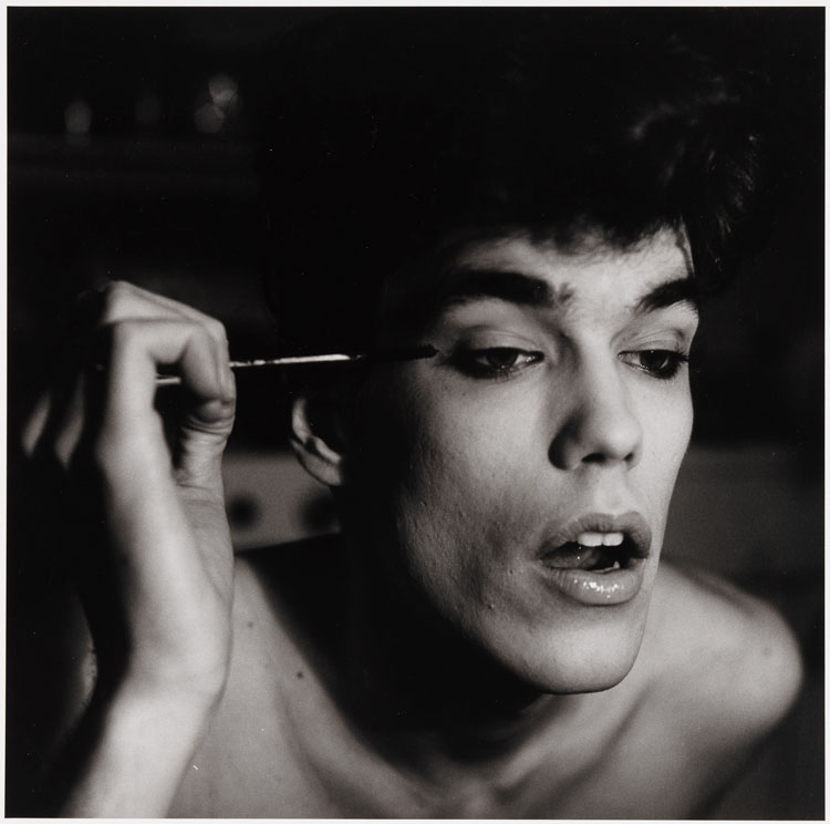 Peter Hujar. David Brintzenhofe Applying Makeup (II), 1982. © 1987 The Peter Hujar Archive LLC; Courtesy Pace/MacGill Gallery, New York and Fraenkel Gallery, San Francisco.