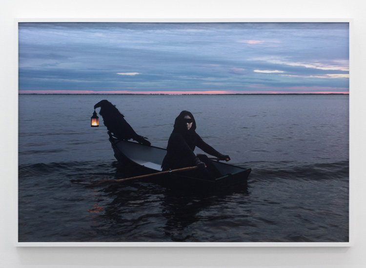 There Are No Footprints Where I Go, installation view, Meryl McMaster, As Immense as the Sky, Ikon Gallery, Birmingham UK, 2019 © Ikon Gallery.