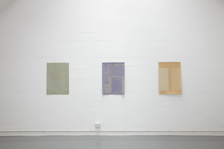 Sara MacKillop, Faded Paper, 2011. Found paper. Spike Island,
Bristol. Photo: Stuart Whipps.