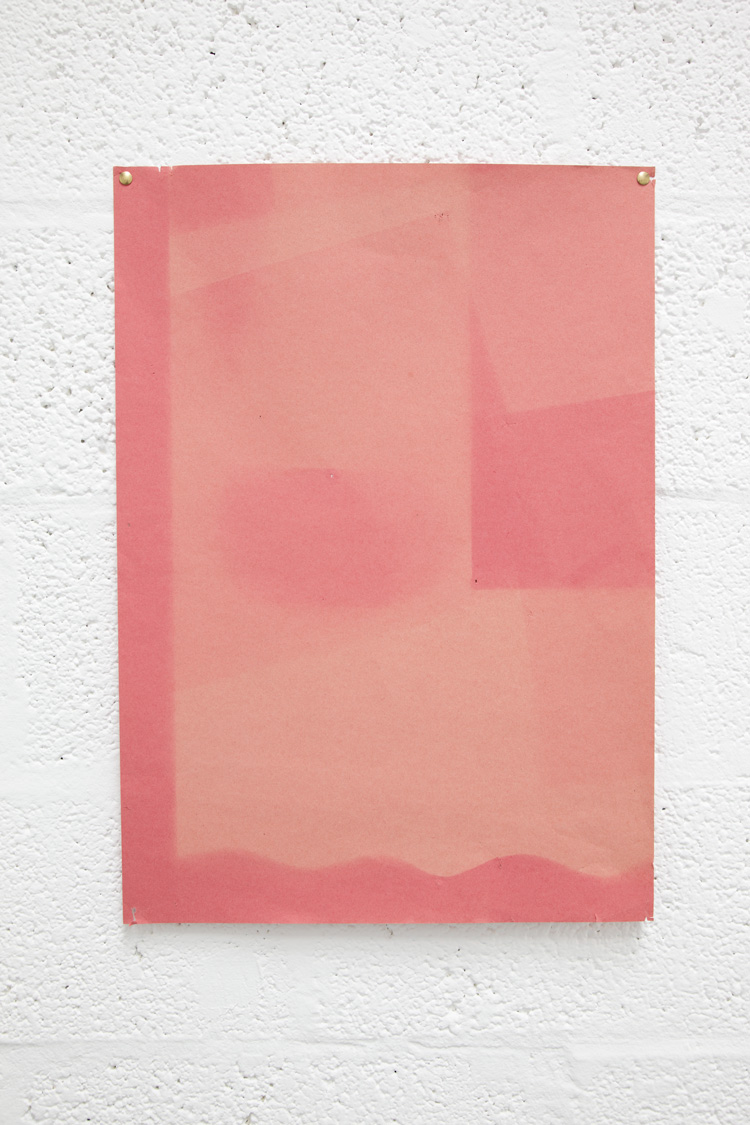 Sara MacKillop, Faded Paper, 2011. Found paper. Spike Island,
Bristol. Photo: Stuart Whipps.