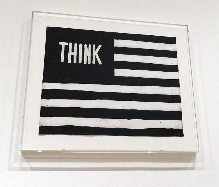 William Copley. Untitled (Think / Flag), 1967. Installation view, MoMA, New York, 2019. Photo: Jill Spalding.