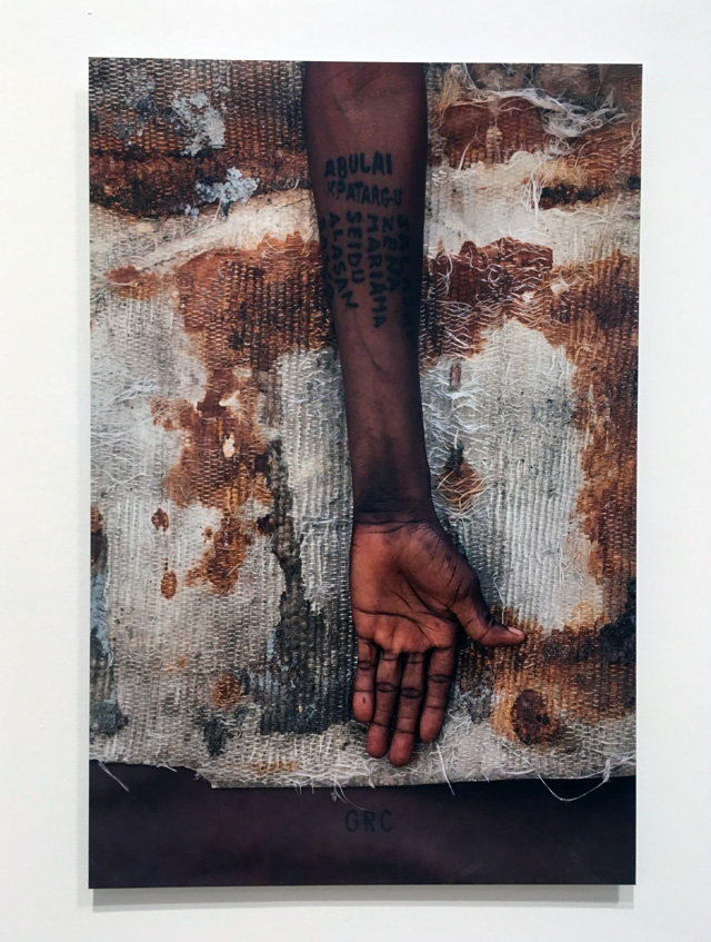 Ibrahim Mahama. Abulai Kpatargu GRC, 2019. C-prints on dibond. Installation view, Whitworth Art Gallery, Manchester, 2019. Photo: Veronica Simpson.