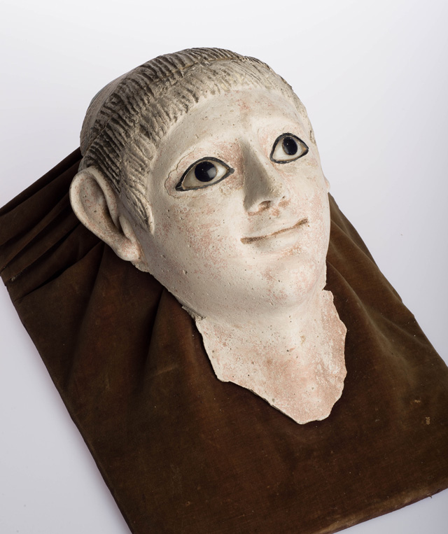 Egyptian painted plaster mummy mask. Courtesy Freud Museum, London.