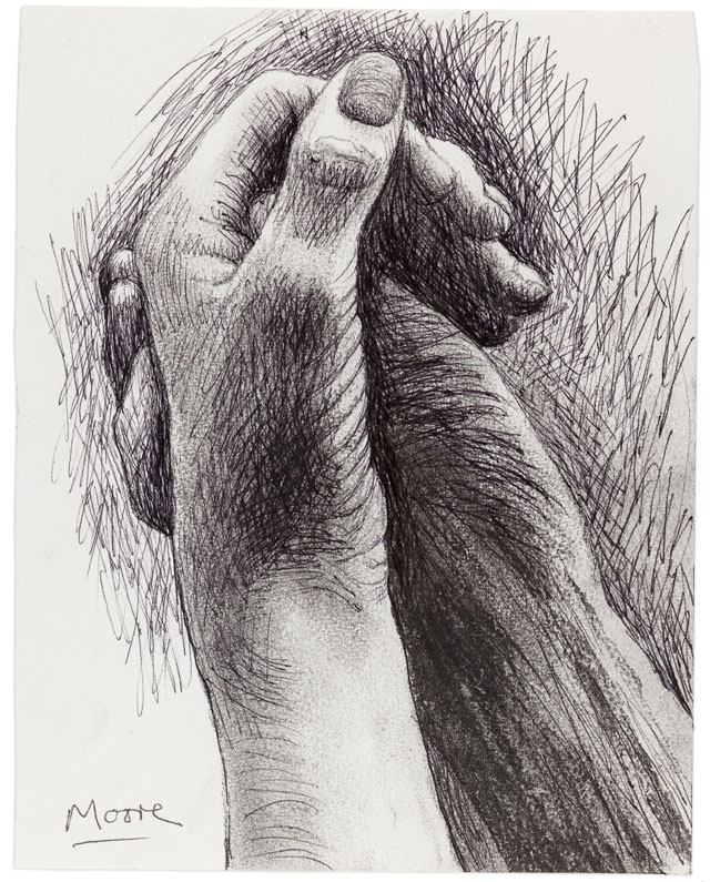 Henry Moore, The Artist’s Hands IV, 1982. Drawing. Reproduced by permission of The Henry Moore Foundation. © The Henry Moore Foundation. Photo: Menor.