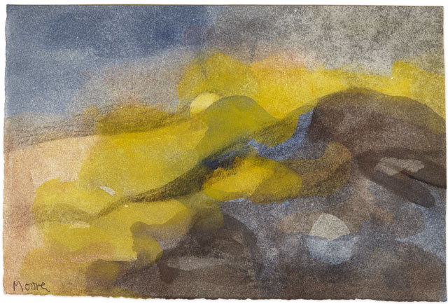 Henry Moore, Sunset in Hills, 1982. Drawing. Reproduced by permission of The Henry Moore Foundation. © The Henry Moore Foundation. Photo: Menor.