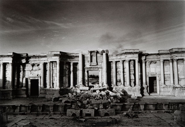Don McCullin, The theatre on the Roman city of Palmyra, partly destroyed by Islamic State fighters 2017. © the artist. Courtesy Don McCullin.