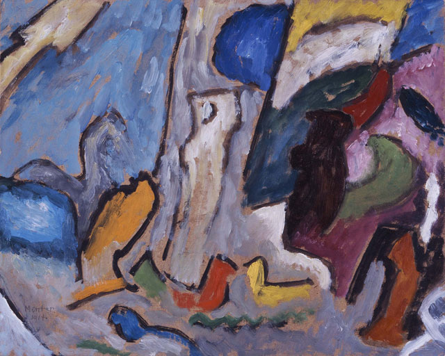 Gabriele Münter. Abstract, 1914. Gabriele Münter und Johannes Eichner-Stiftung, Munich. © VG Bild-Kunst, Bonn 2018. Photo: Städtische Galerie im Lenbachhaus und Kunstbau München.