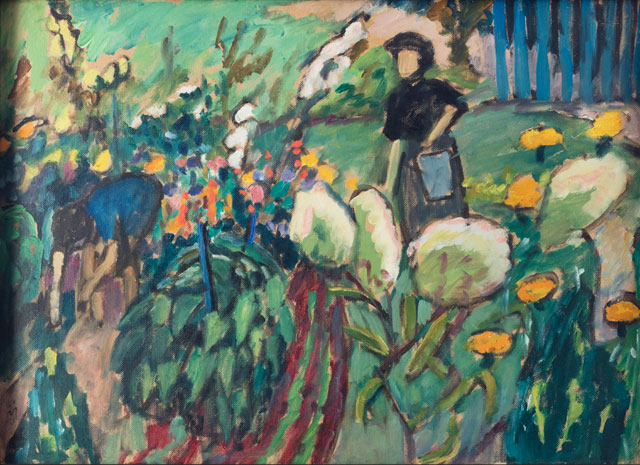 Gabriele Münter. In the Garden in Murnau, 1911. Neue Galerie New York. This work is part of the collection of Estée Lauder and was made available through the generosity of Estée Lauder. © VG Bild-Kunst, Bonn 2018. Photo: Hulya Kolabas.