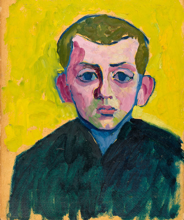 Gabriele Münter. Head of a Young Boy (Willi Blab), 1908. Gabriele Münter und Johannes Eichner-Stiftung, Munich © VG Bild-Kunst, Bonn 2018. Photo: Simone Gänsheimer, Ernst Jank, Städtische Galerie im Lenbachhaus und Kunstbau München.