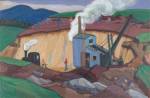 Gabriele Münter. The Blue Excavator (Construction Site on Olympiastraße to Garmisch), 1935. Gabriele Münter und Johannes Eichner-Stiftung, Munich. © VG Bild-Kunst, Bonn 2018. Photo: Lenbachhaus, Munich.