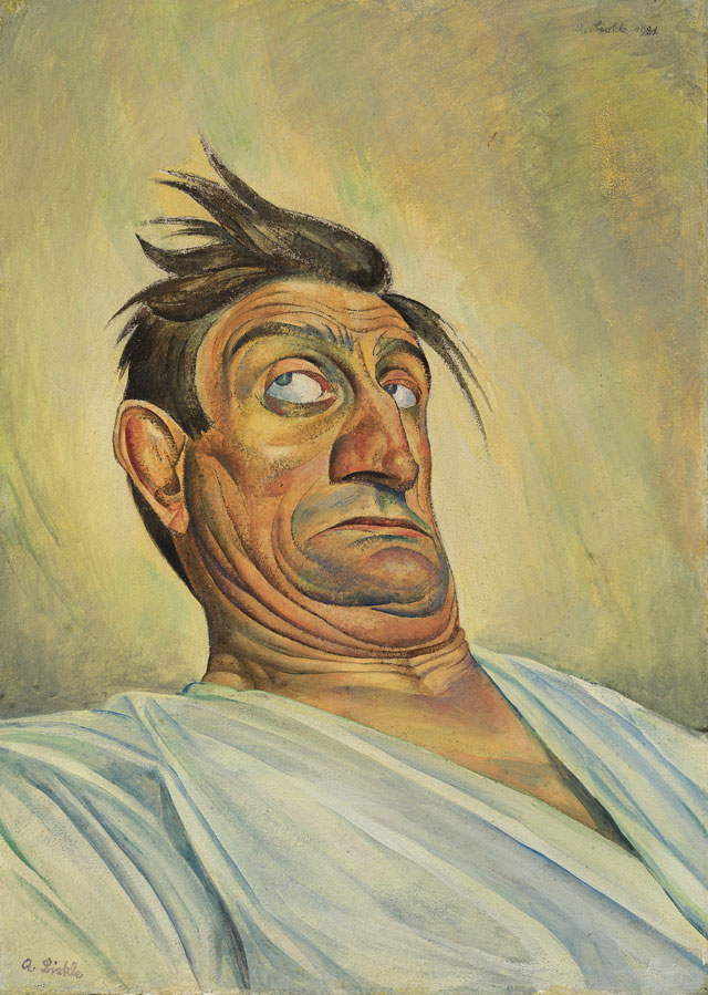 Albert Birkle. The Acrobat Schulz V, 1921. Oil paint on canvas, 92 x 60.7 cm. The George Economou Collection. © DACS, London 2018.