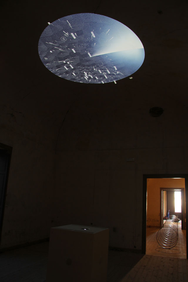 Richard Vijgen, Connected by Air, 2018. Data visualisation. Photograph: Wolfgang Träger. Courtesy of Manifesta 12, Palermo.