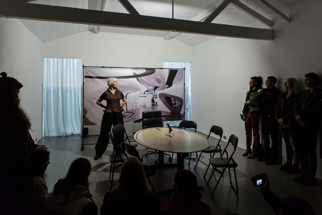 Performance of War Room, an Opera!, 2018, at Cell Project Space, London. Photograph: Robert Harris / Cell Project Space.