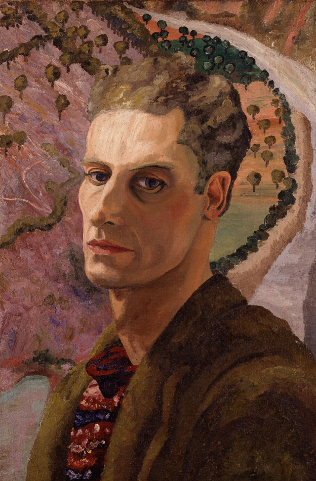 Cedric Morris, c1930 by Sir Cedric Morris. Oil on canvas. © National Portrait Gallery, London. Courtesy the Cedric Morris Estate.