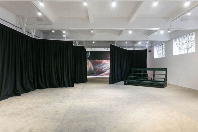 Paul Maheke, A fire circle for a public hearing, 2018. Installation view, Chisenhale Gallery, 2018. Photograph: Mark Blower.