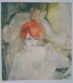 Jeanne Mammen. The Red-Headed Woman (Thoughts at the Hairdresser’s), c1928. Watercolour and pencil on paper, 34.7 x 31 cm. Berlinische Galerie, © VG Bild-Kunst, Bonn 2017, Repro: © Kai-Anett Becker.