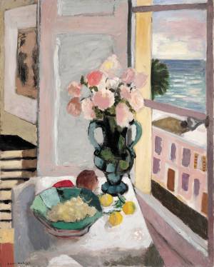 Henri Matisse. Safrano Roses at the Window, 1925. Oil on canvas, 80 x 65 cm. Private collection. Photograph © Private collection. © Succession H. Matisse/DACS 2017.