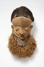 Muyombo mask, Pende region, Democratic Republic of the Congo, 19th-early 20th century. Wood, fibre and pigment, 49 x 19.3 cm. Former collection of Henri Matisse. Private collection. Photograph: Jean-Louis Losi.