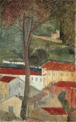 Amedeo Modigliani. Cagnes Landscape, 1919. Oil paint on canvas, 46 x 29 cm. Private collection.