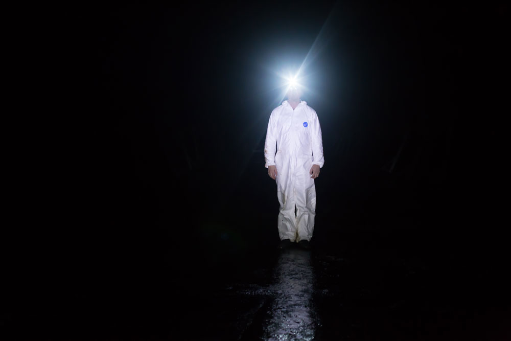 Vic in Oil Tank – North of Inverness, deep inside the Inchindown Oil Tank, searching for the worlds longest reverb.