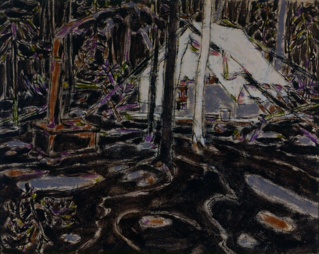 David Milne. Tent in Temagami, 1929. Collection of the Tom Thomson Art Gallery, Owen Sound, Ontario, bequest from the Douglas M. Duncan Collection, 1970. © The Estate of David Milne.