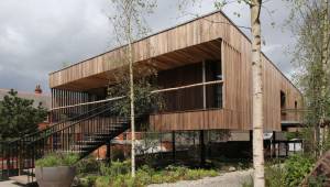 An enchanting matchbox on stilts, with a garden below and a tree at its centre, there is poetry, symbolism and a real emotional intelligence here at dRMM’s new Maggie’s Centre for cancer care in Oldham