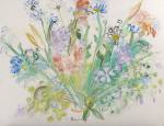 Raoul Dufy. Fleurs des champs, 1941. Watercolour and gouache on paper, 50 x 65.2 cm (19 ¾ x 25 11/16 in). Photograph: Prudence Cuming Associates. © Stoppenbach & Delestre Ltd, London.