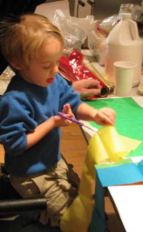 Child making art. Courtesy Museum of Art and Design.