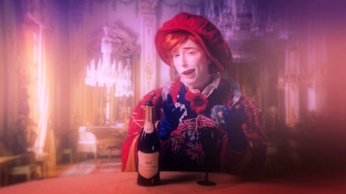 Rachel Maclean, Still from Please, Sir..., 2014, Split Screen Digital Video, 25mins, Commissioned by CCA, Glasgow