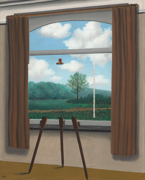 René Magritte. La condition humaine (The Human Condition), 1933. Oil on canvas, 100 x 81 x 1.6 cm (39 3/8 x 31 7/8 x 5/8 in.). National Gallery of Art, Washington, Gift of the Collector’s Committee. © Charly Herscovici -–ADAGP – ARS, 2013