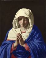 Sassoferrato. The Virgin in Prayer, 1640-50. Oil on canvas, 73 x 57.7 cm. The National Gallery, London.