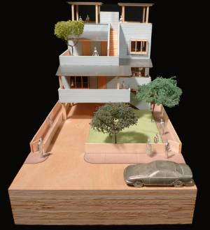 Gehry Partners LLP. A two-family home. Image Courtesy of Gehry Partners, LLP.