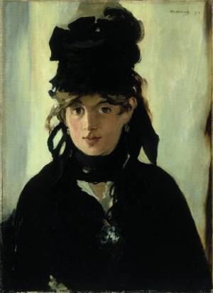 Edouard Manet. Berthe Morisot with a Bouquet of Violets, 1872. Oil on canvas, 55.5 x 40.5 cm. Musee d Orsay, Paris. Acquis avec la participation du Fonds du Patrimoine, de la Fondation Meyer, de Chine Times Group et d un mecenat coordonne par le quotidien Nikkei, 1998. Photograph copyright RMN (Musee d'Orsay)/Herve Lewandowski.