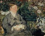 Edouard Manet. Mme Manet in the Conservatory, 1879. Oil on canvas, 81 x 100 cm. The National Museum of Art, Architecture and Design, Oslo. Photograph: Borre Hostland.