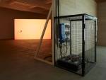 Nicholas Mangan, Ancient Lights (2015). Installation view (4), Chisenhale Gallery, 2015. Co-commissioned by Chisenhale Gallery, London and Artspace, Sydney. Courtesy the artist; Labor Mexico; Sutton Gallery, Melbourne; and Hopkinson Mossman, Auckland. Photograph: Andy Keate.