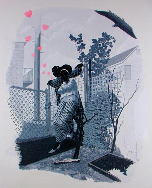 Kerry James Marshall. <em>Vignette IV</em>, 2005. Acrylic on plexiglass. Collection of the artist. Courtesy Jack Shainman Gallery, New York.