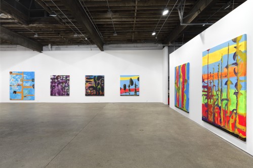 Chris Martin. Installation view, 2014. Courtesy of Anton Kern Gallery, New York.