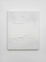 Jason Martin. Untitled (Dry White), 2016. Oil on aluminium, 176 x 142 cm (69 ¼ x 55 7/8 in). © Jason Martin; Courtesy Lisson Gallery.