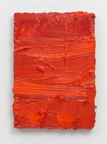 Jason Martin. Untitled (Coral Orange / Vermilion), 2016. Oil on panel
47.5 x 33.5 cm (18 5/8 x 13 ¼ in). © Jason Martin; Courtesy Lisson Gallery.