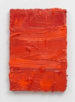 Jason Martin. Untitled (Coral Orange / Vermilion), 2016. Oil on panel
47.5 x 33.5 cm (18 5/8 x 13 ¼ in). © Jason Martin; Courtesy Lisson Gallery.