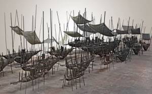 Xavier Mascaró. Departure, 2009-11. Bronze, iron, brass, fabric, dimensions variable. © Xavier Mascaró, 2009. Image courtesy of the artist. Photograph: Joaquin Cortes.