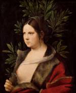 Giorgio da Castelfranco, called Giorgione. <em>Portrait of a Young Woman (Laura)</em>, 1506. Oil on canvas mounted on panel, 16⅛ x 13¼ in. Kunsthistorisches Museum, Vienna.
