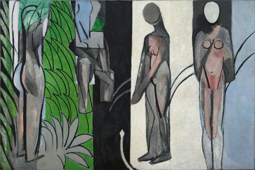 Henri Matisse. Bathers by a River, 1909–10, 1913, 1916–17. Oil on canvas, 102 1/2 x 154 3/16 inches (260 x 392 cm). The Art Institute of Chicago, Charles H. and Mary F. S. Worcester Collection, 1953.158. © 2010 Succession H. Matisse/Artists Rights Society (ARS), New York.