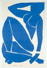 Henri Matisse. <em>Nu bleu II</em>, 1952. Gouache, cut and pasted on white paper mounted on canvas, 116.2