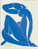 Henri Matisse. <em>Nu bleu II</em>I, 1952. Gouache, cut and pasted on white paper mounted on canvas, 112