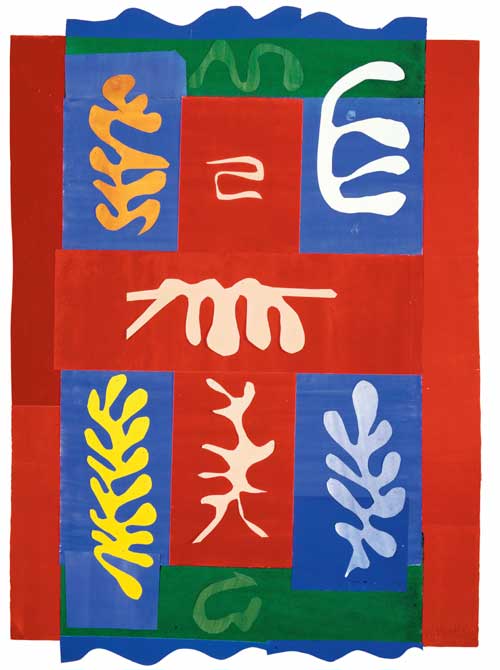 Henri Matisse, Composition with Red Cross, 1947. Coloured Gouache collage on paper 73.6 X 52.4cm. Private Collection USA (Courtesy Nancy Whyte Fine Arts, Inc New York) © Succession H Matisse/DACS 2005