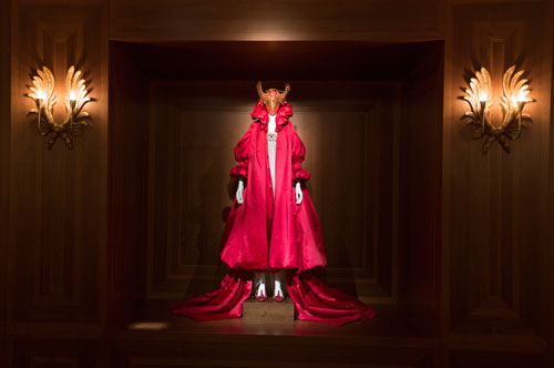 Installation view of Romantic Nationalism gallery. Alexander McQueen Savage Beauty at the V&A, 2015. Victoria and Albert Museum, London.