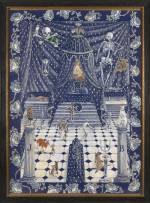 Danie Mellor. From rite to ritual, 2009. Oil, wax pastel with pencil, glitter and Swarovski crystal on Saunders Waterford paper, 178 x 133.5 cm. Collection: National Gallery of Australia, Canberra. Purchased 2009.