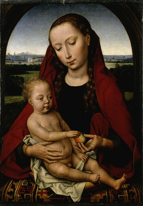 Hans Memling. Madonna and Child, 1485. Oil on board, 44 x 32 cm. Lisbona, Museu Nacional de Arte Antiga.